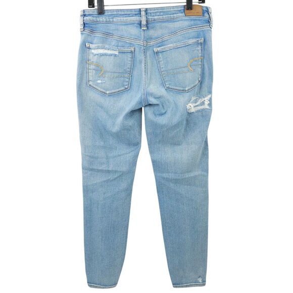 American Eagle Next Level Stretch Jegging Womens 6 Denim Jeans Distressed Ripped - Picture 2 of 15